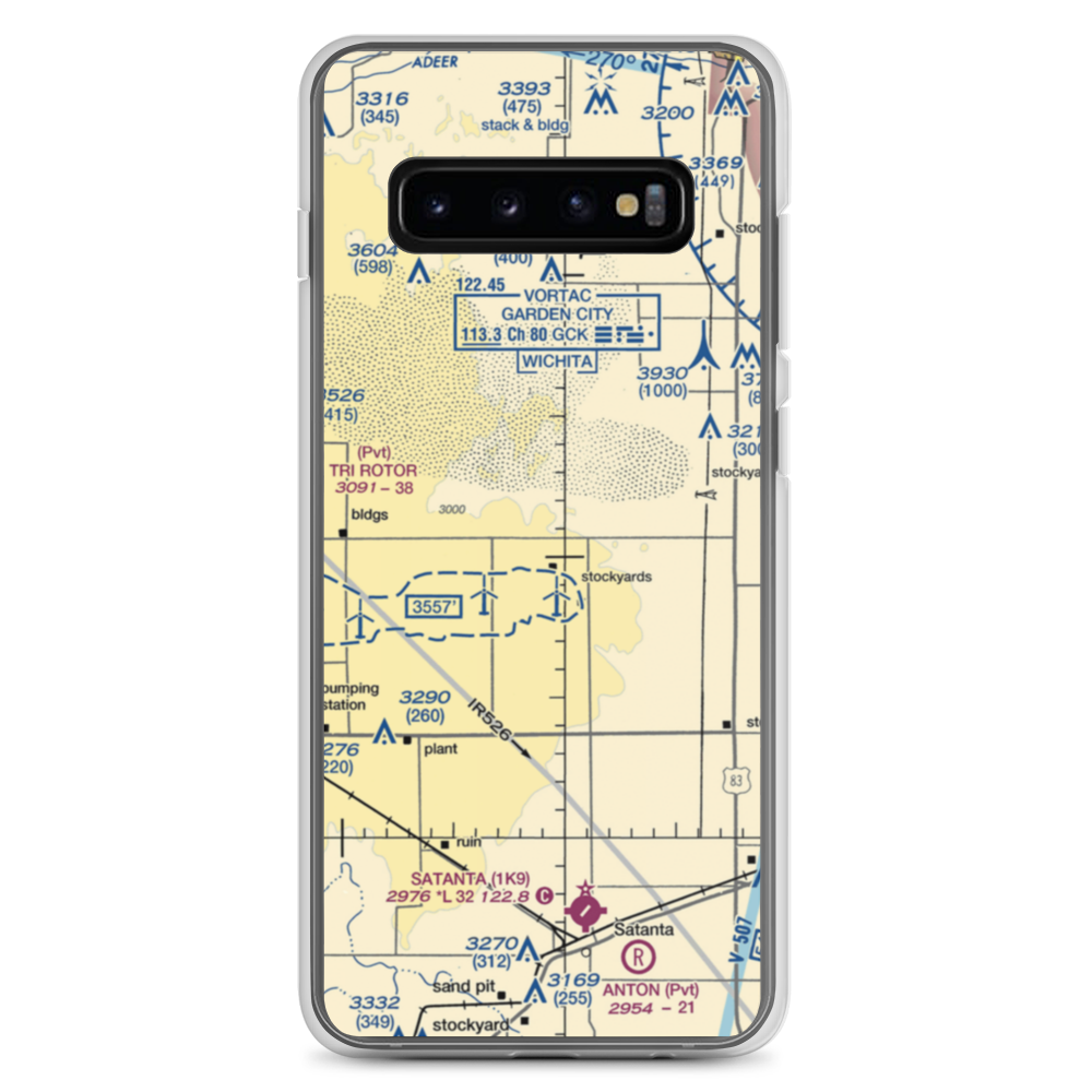 Hitch Feeders Ii Inc. Airport (1KS7) VFR Sectional Samsung Case Samsung Galaxy S10+ model shown