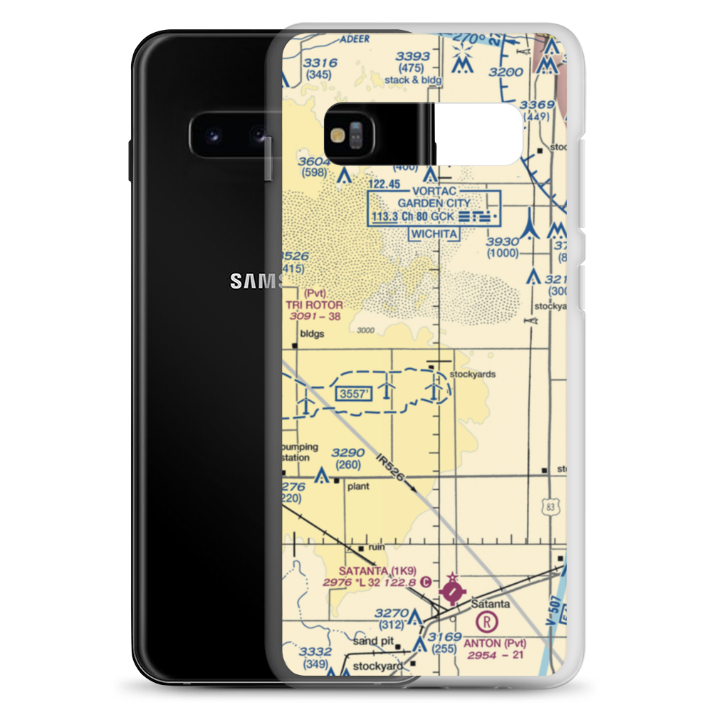 Hitch Feeders Ii Inc. Airport (1KS7) VFR Sectional Samsung Case Samsung Galaxy S10+ model shown