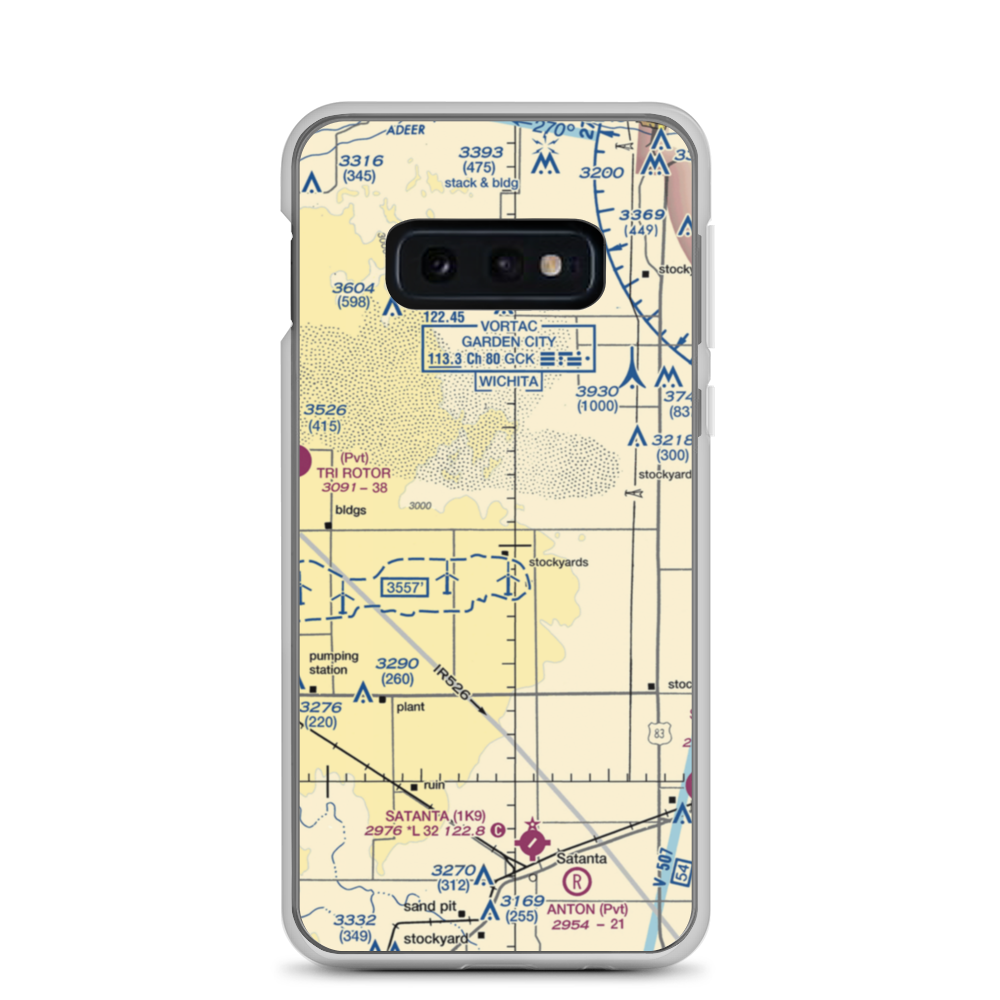 Hitch Feeders Ii Inc. Airport (1KS7) VFR Sectional Samsung Case Samsung Galaxy S10e model shown