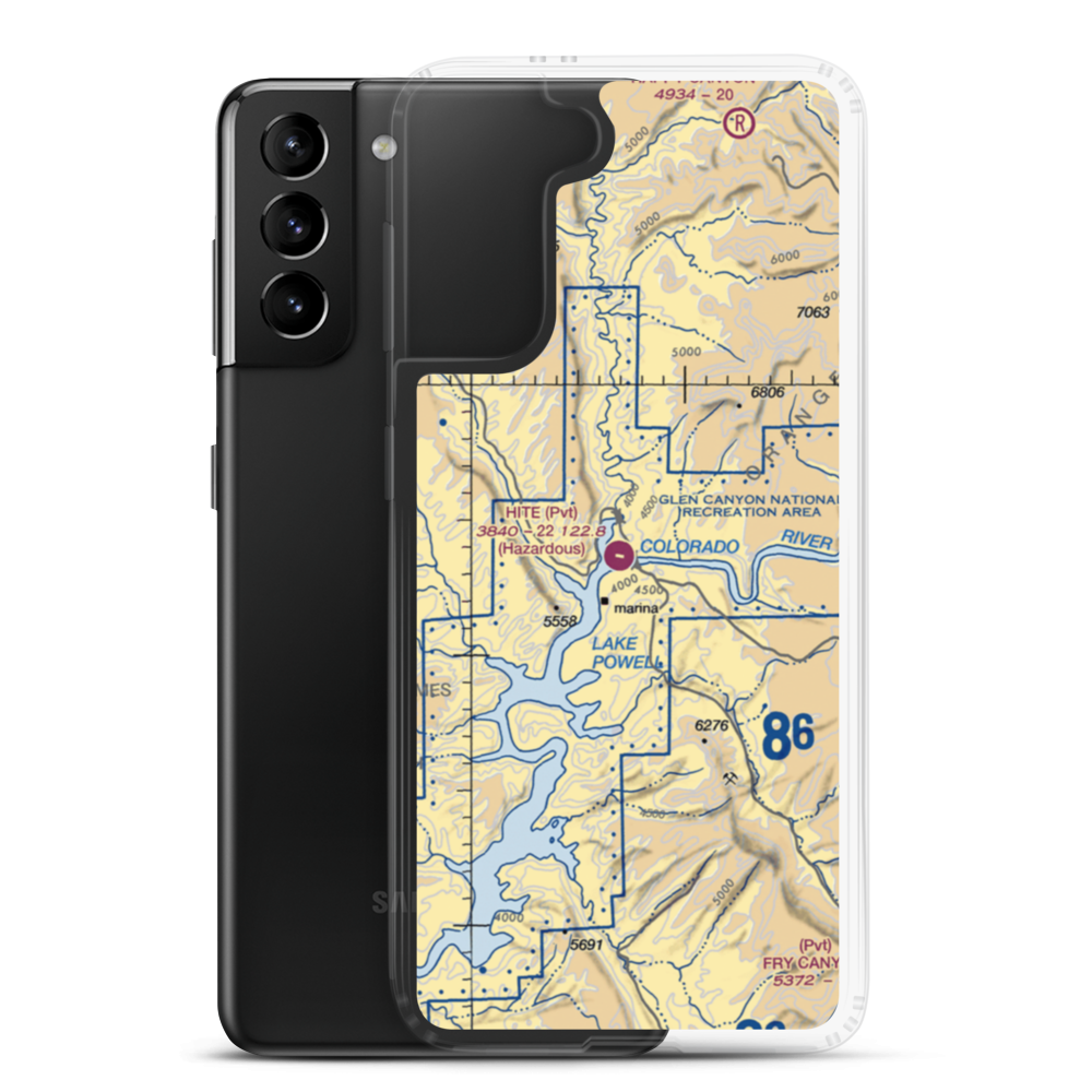 Hite Airport (UT03) VFR Sectional Samsung Case Samsung Galaxy S21 Plus model shown