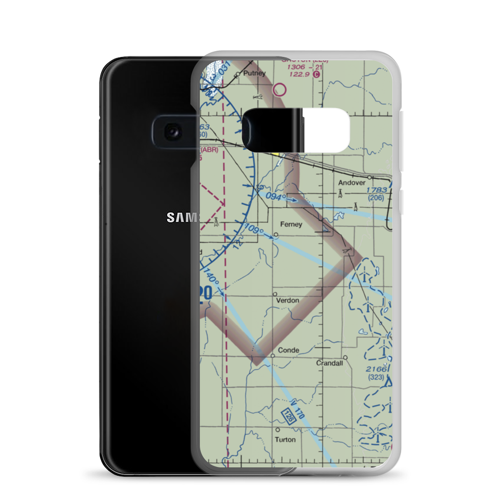 Hite Private Airport (SD49) VFR Sectional Samsung Case Samsung Galaxy S10e model shown