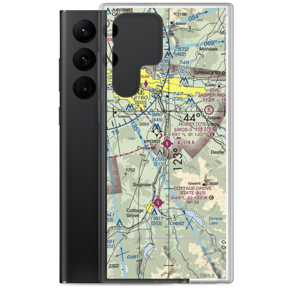 Hobby Field (77S) VFR Sectional Samsung Case Samsung Galaxy S22 Ultra model shown