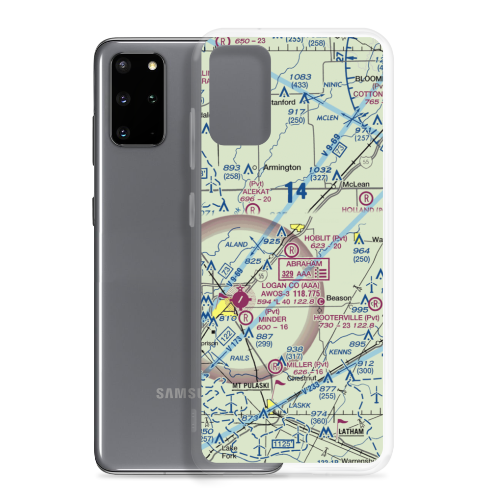 Hoblit Farms Airport (IL94) VFR Sectional Samsung Case Samsung Galaxy S20 Plus model shown