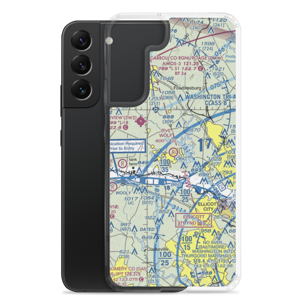 Hoby Wolf Airport (2MD5) VFR Sectional Samsung Case Samsung Galaxy S22 Plus model shown