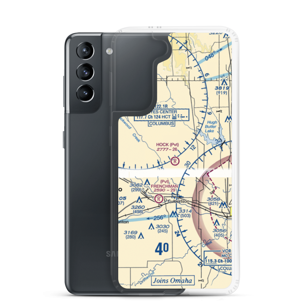 Hock Airport (13NE) VFR Sectional Samsung Case Samsung Galaxy S21 model shown