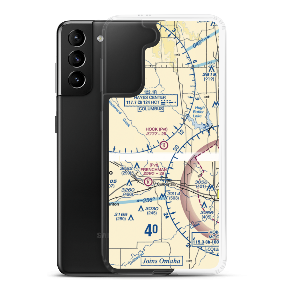 Hock Airport (13NE) VFR Sectional Samsung Case Samsung Galaxy S21 Plus model shown