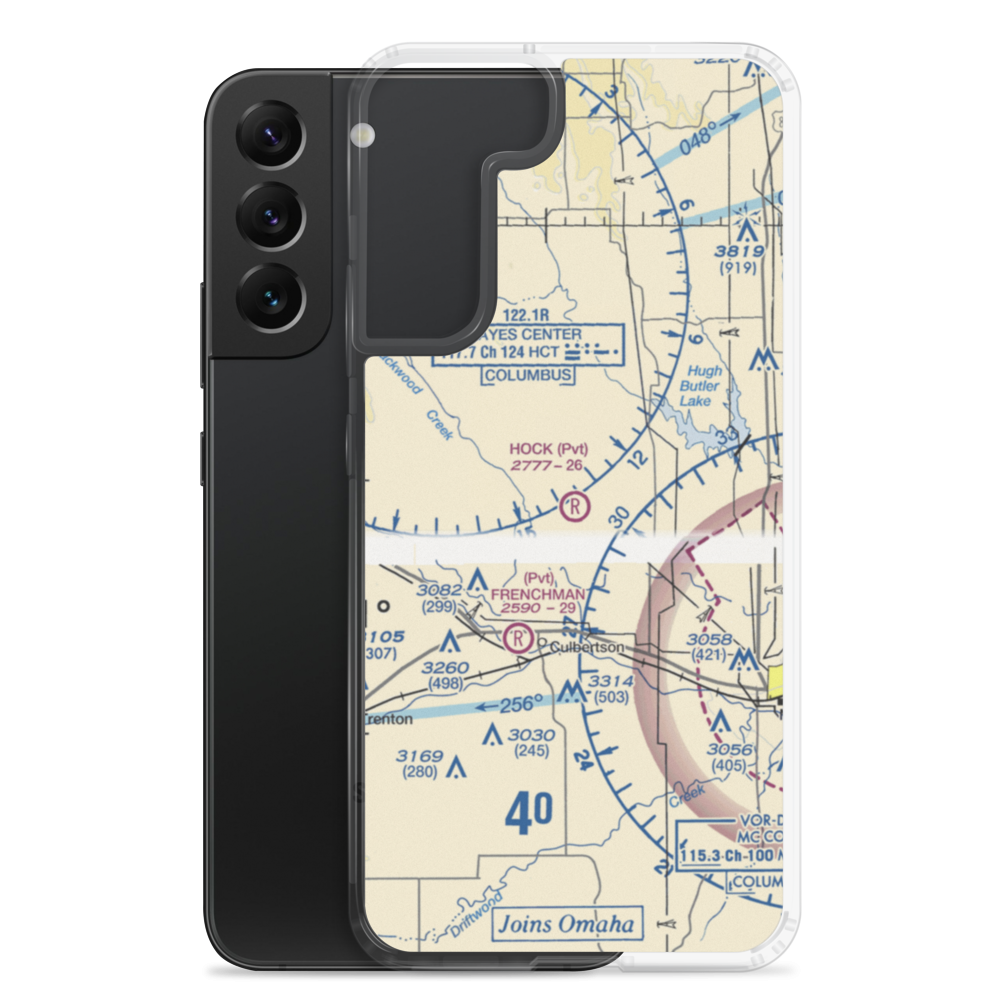 Hock Airport (13NE) VFR Sectional Samsung Case Samsung Galaxy S22 Plus model shown
