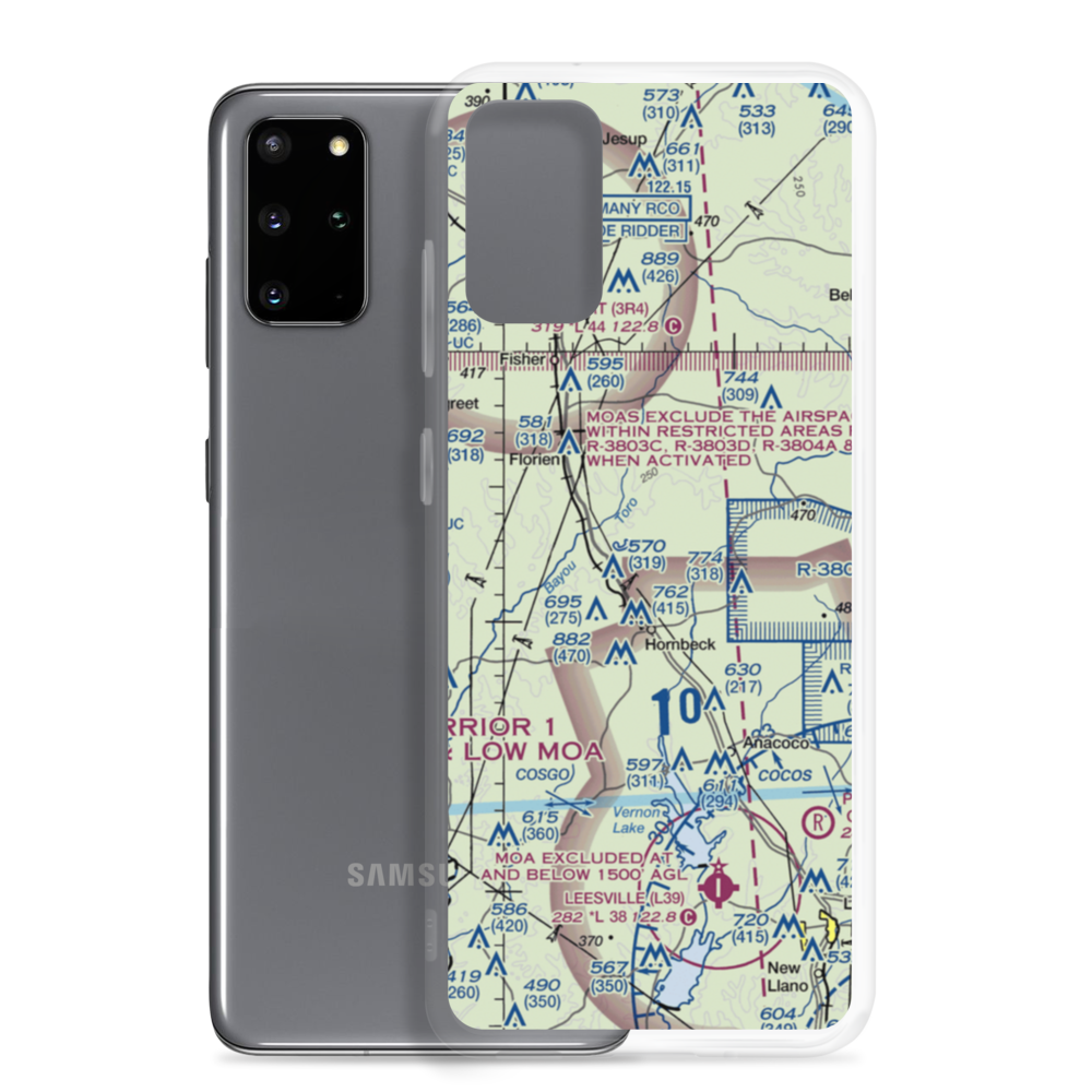 Hodges Airfield (US-0286) VFR Sectional Samsung Case Samsung Galaxy S20 Plus model shown