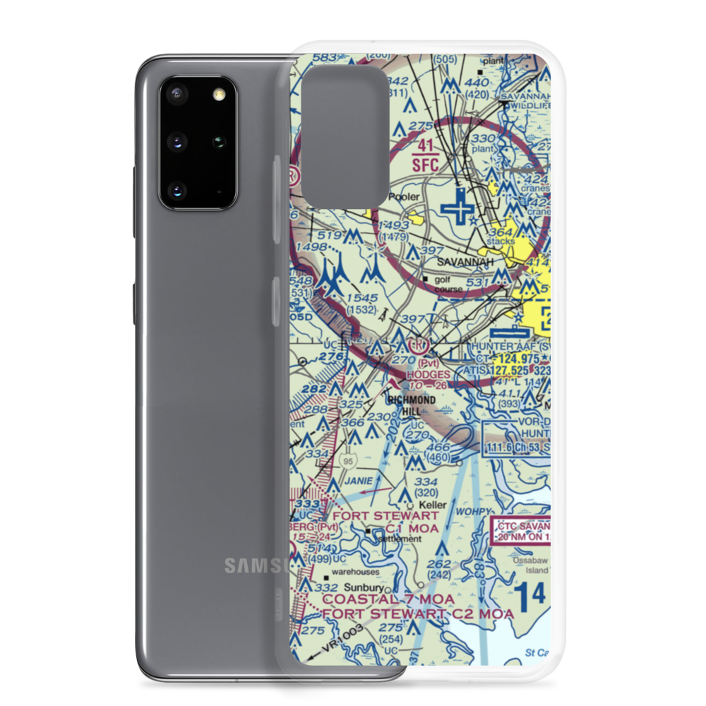 Hodges Airpark (GA39) VFR Sectional Samsung Case Samsung Galaxy S20 Plus model shown