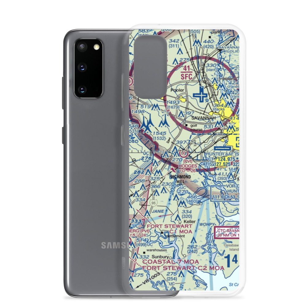 Hodges Airpark (GA39) VFR Sectional Samsung Case Samsung Galaxy S20 model shown
