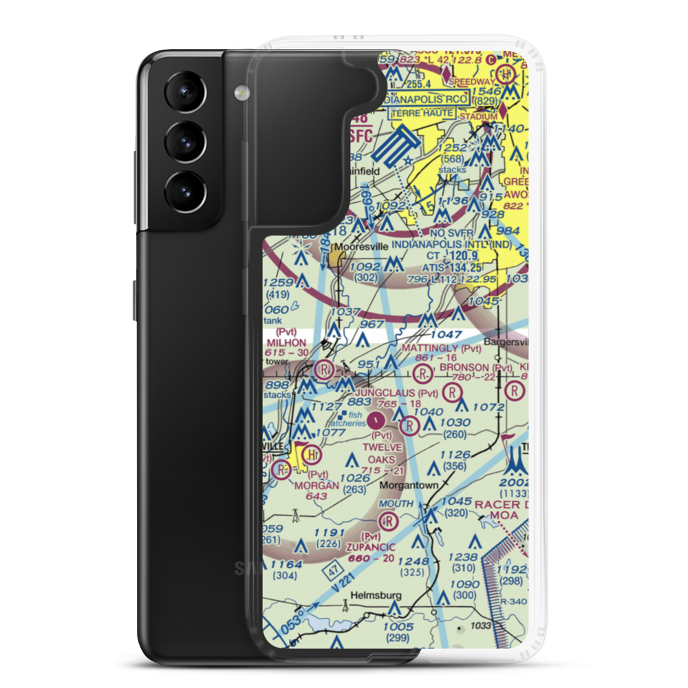 Hodges Airport (II55) VFR Sectional Samsung Case Samsung Galaxy S21 Plus model shown