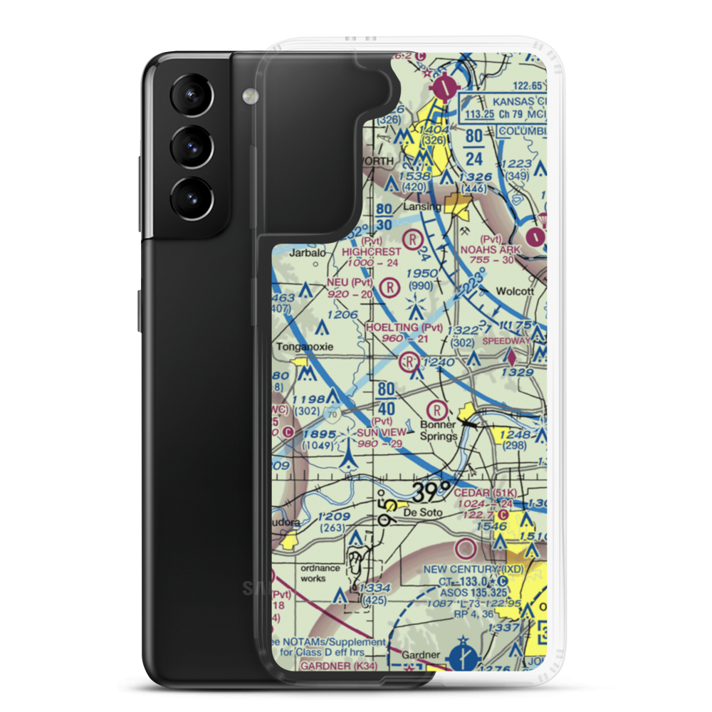 Hoelting Airport (SN22) VFR Sectional Samsung Case Samsung Galaxy S21 Plus model shown