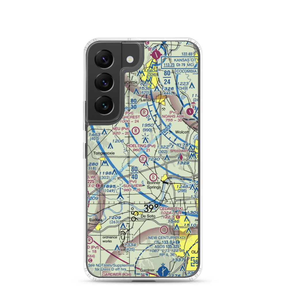 Hoelting Airport (SN22) VFR Sectional Samsung Case Samsung Galaxy S22 model shown