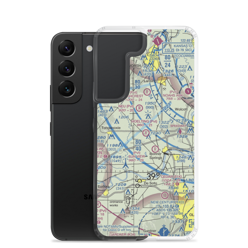 Hoelting Airport (SN22) VFR Sectional Samsung Case Samsung Galaxy S22 model shown