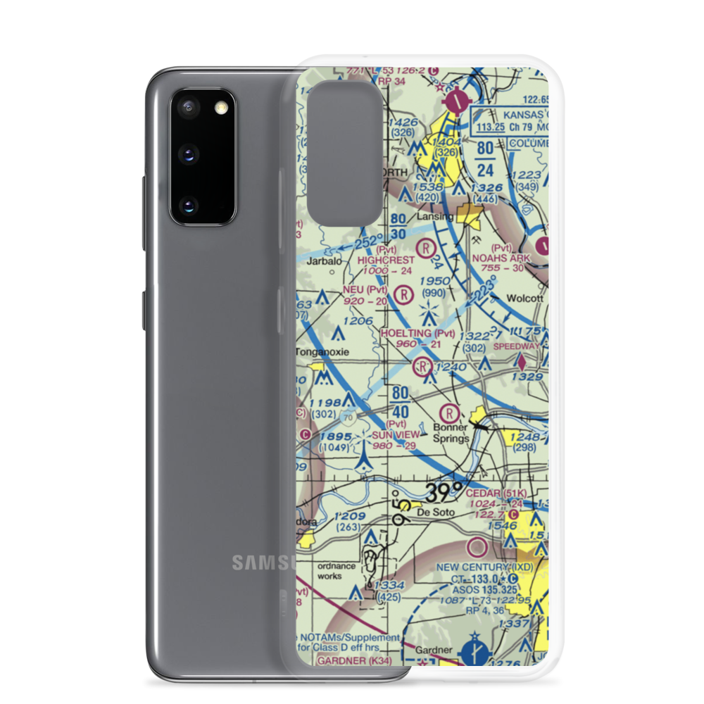Hoelting Airport (SN22) VFR Sectional Samsung Case Samsung Galaxy S20 model shown