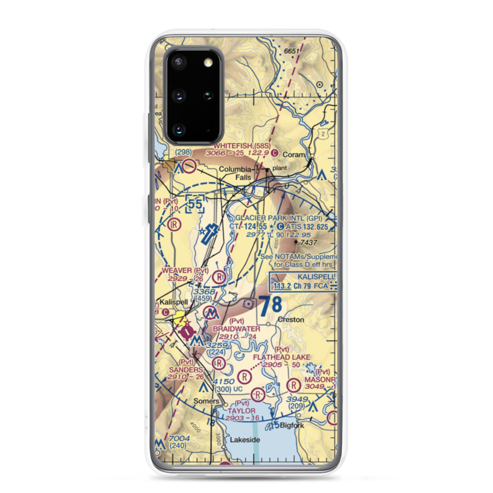 Hoerner Airport (MT18) VFR Sectional Samsung Case Samsung Galaxy S20 Plus model shown