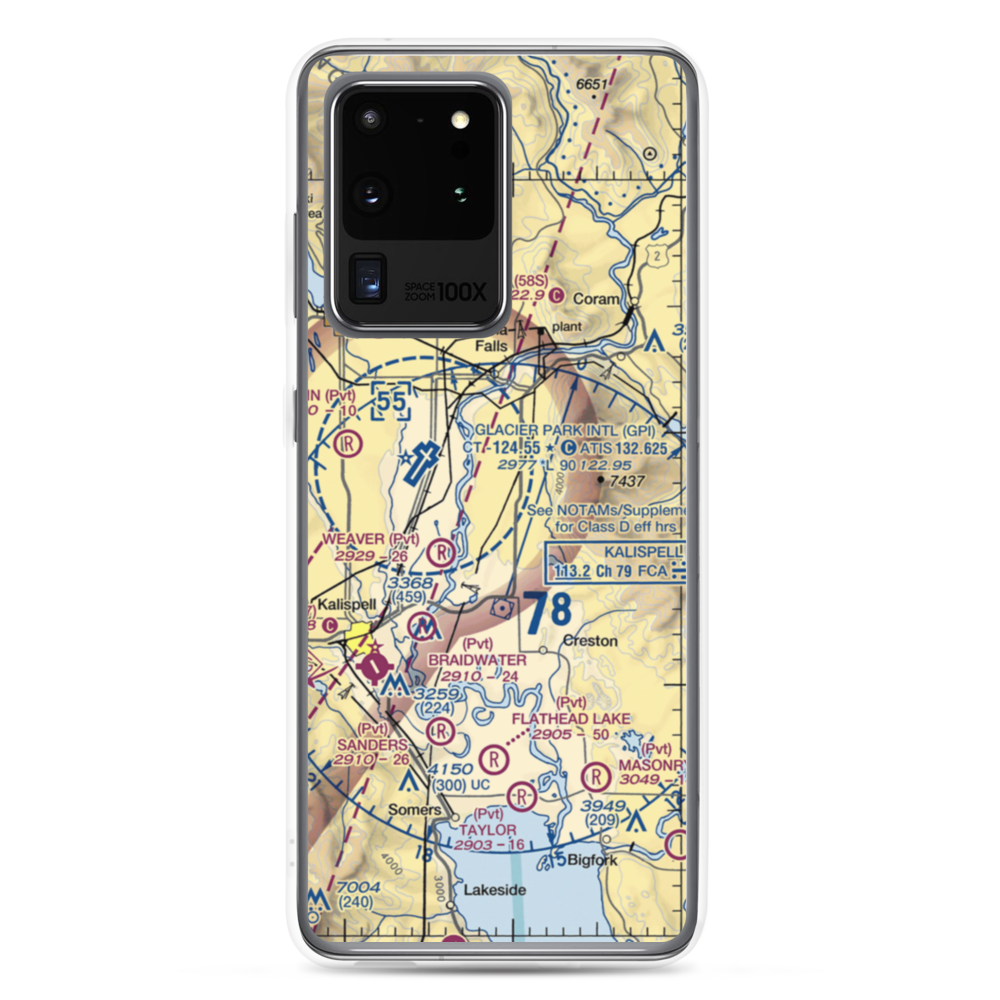 Hoerner Airport (MT18) VFR Sectional Samsung Case Samsung Galaxy S20 Ultra model shown
