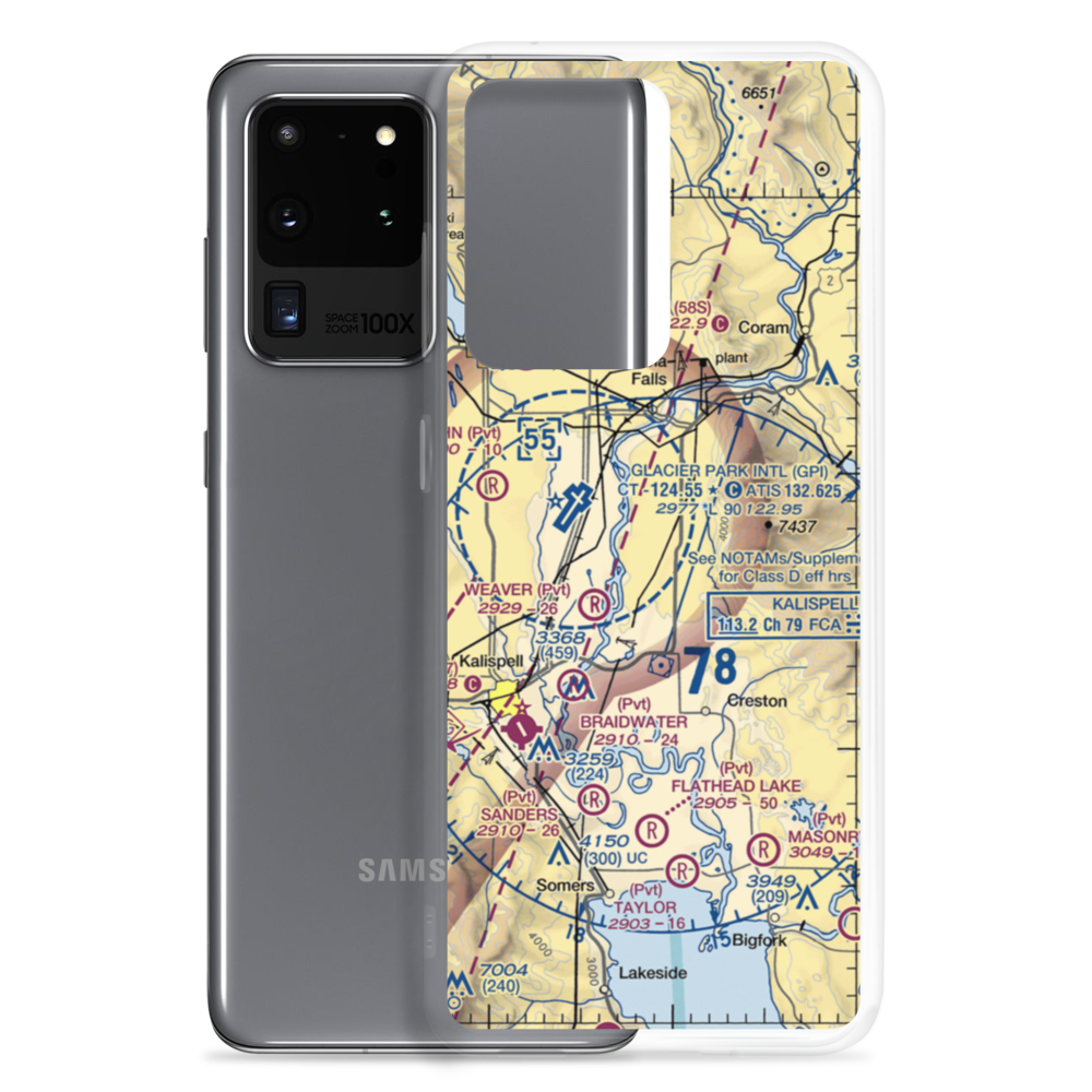 Hoerner Airport (MT18) VFR Sectional Samsung Case Samsung Galaxy S20 Ultra model shown