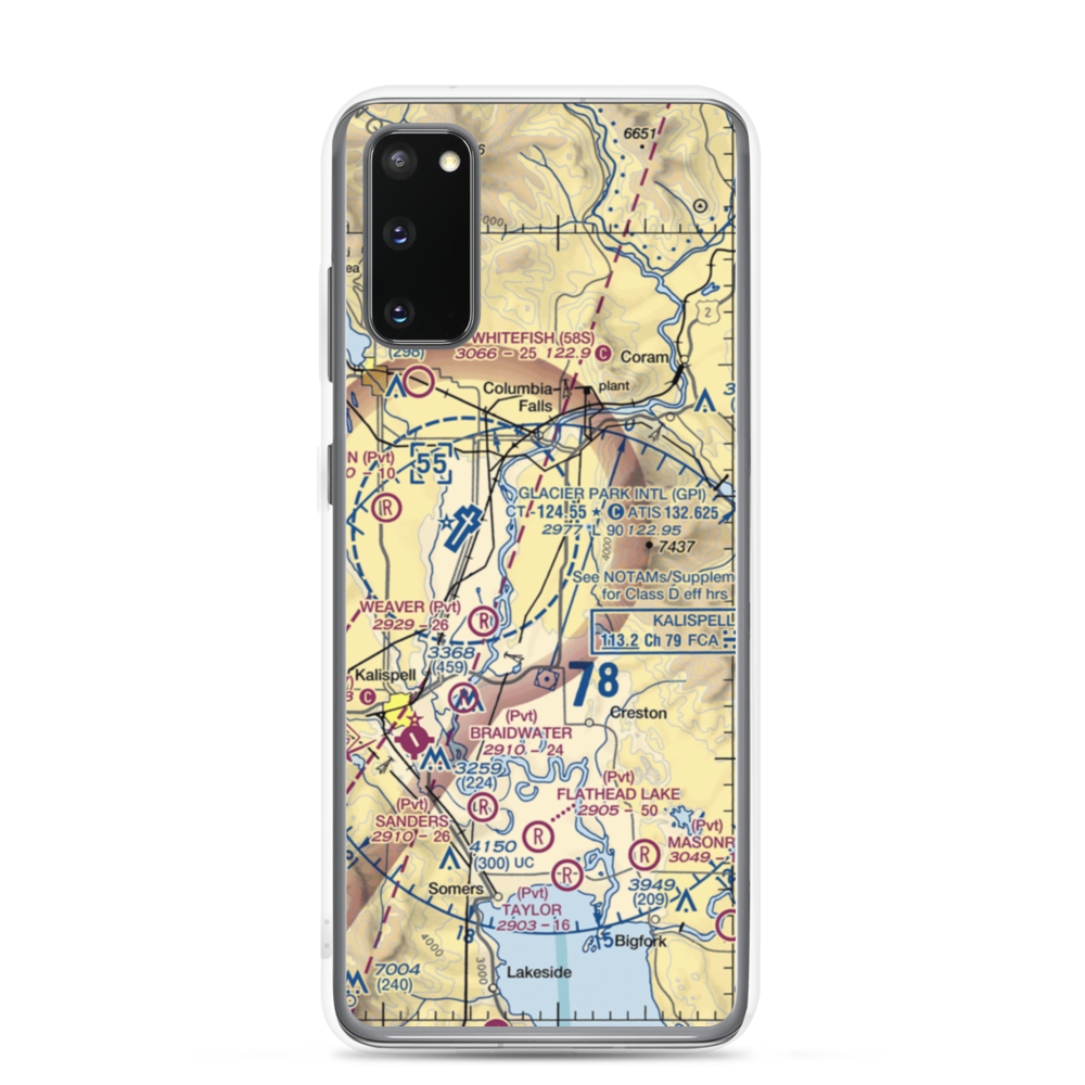 Hoerner Airport (MT18) VFR Sectional Samsung Case Samsung Galaxy S20 model shown