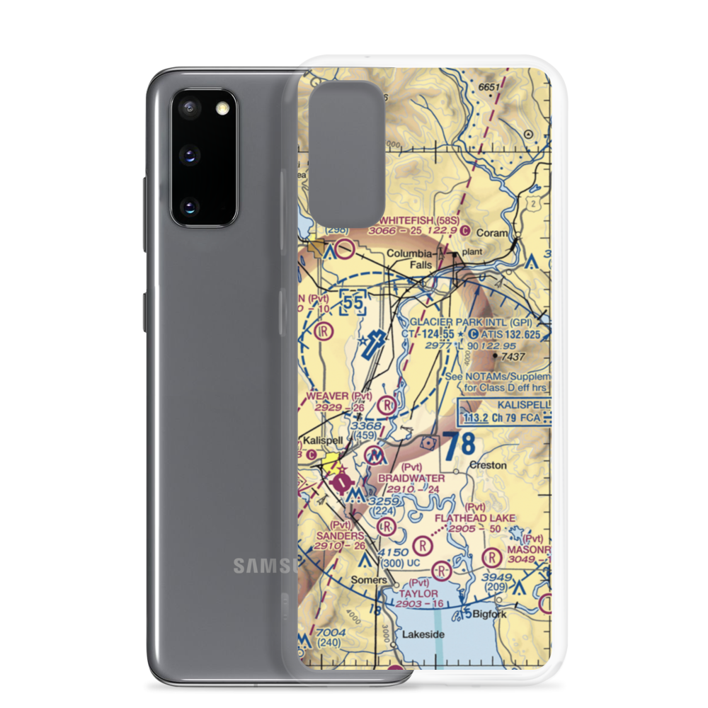 Hoerner Airport (MT18) VFR Sectional Samsung Case Samsung Galaxy S20 model shown