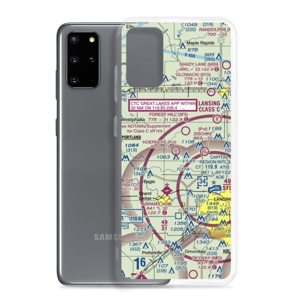Hoerners Corners Airport (MI10) VFR Sectional Samsung Case Samsung Galaxy S20 Plus model shown