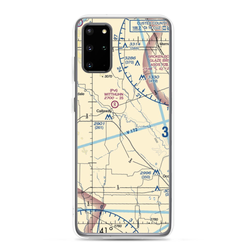 Hoesel Airport (6NE9) VFR Sectional Samsung Case Samsung Galaxy S20 Plus model shown