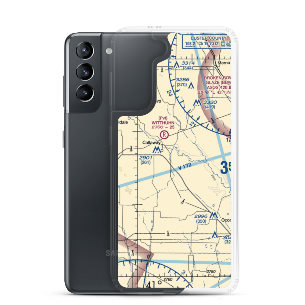 Hoesel Airport (6NE9) VFR Sectional Samsung Case Samsung Galaxy S21 model shown