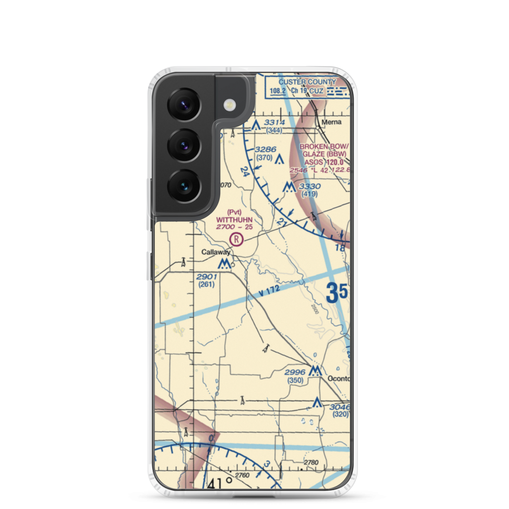 Hoesel Airport (6NE9) VFR Sectional Samsung Case Samsung Galaxy S22 model shown