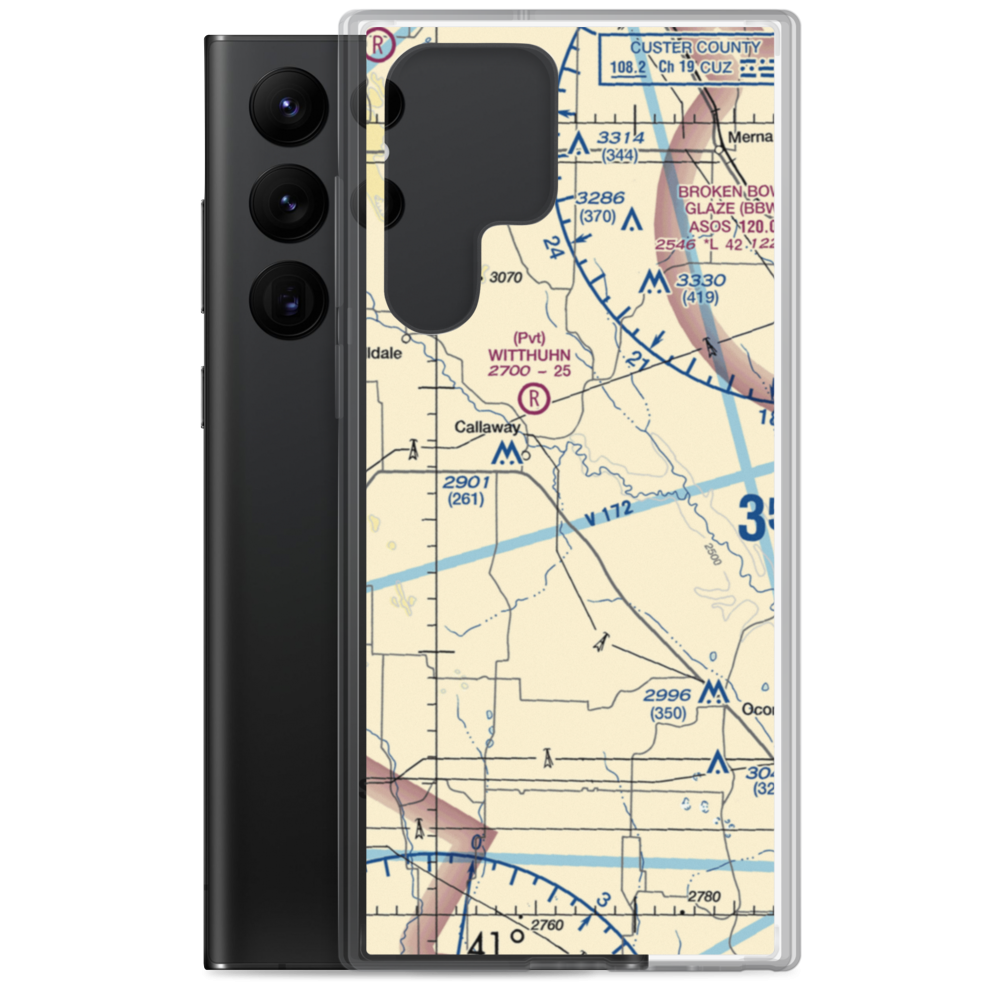 Hoesel Airport (6NE9) VFR Sectional Samsung Case Samsung Galaxy S22 Ultra model shown