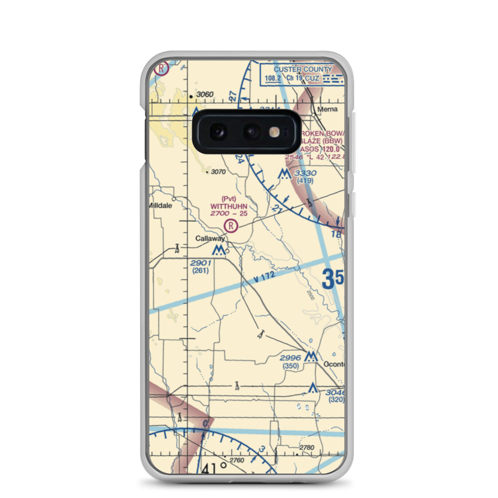 Hoesel Airport (6NE9) VFR Sectional Samsung Case Samsung Galaxy S10e model shown
