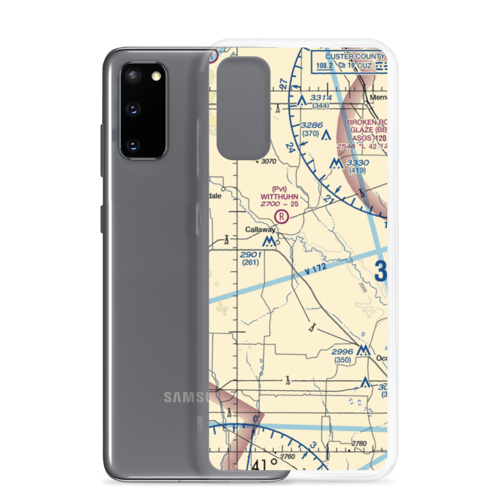 Hoesel Airport (6NE9) VFR Sectional Samsung Case Samsung Galaxy S20 model shown