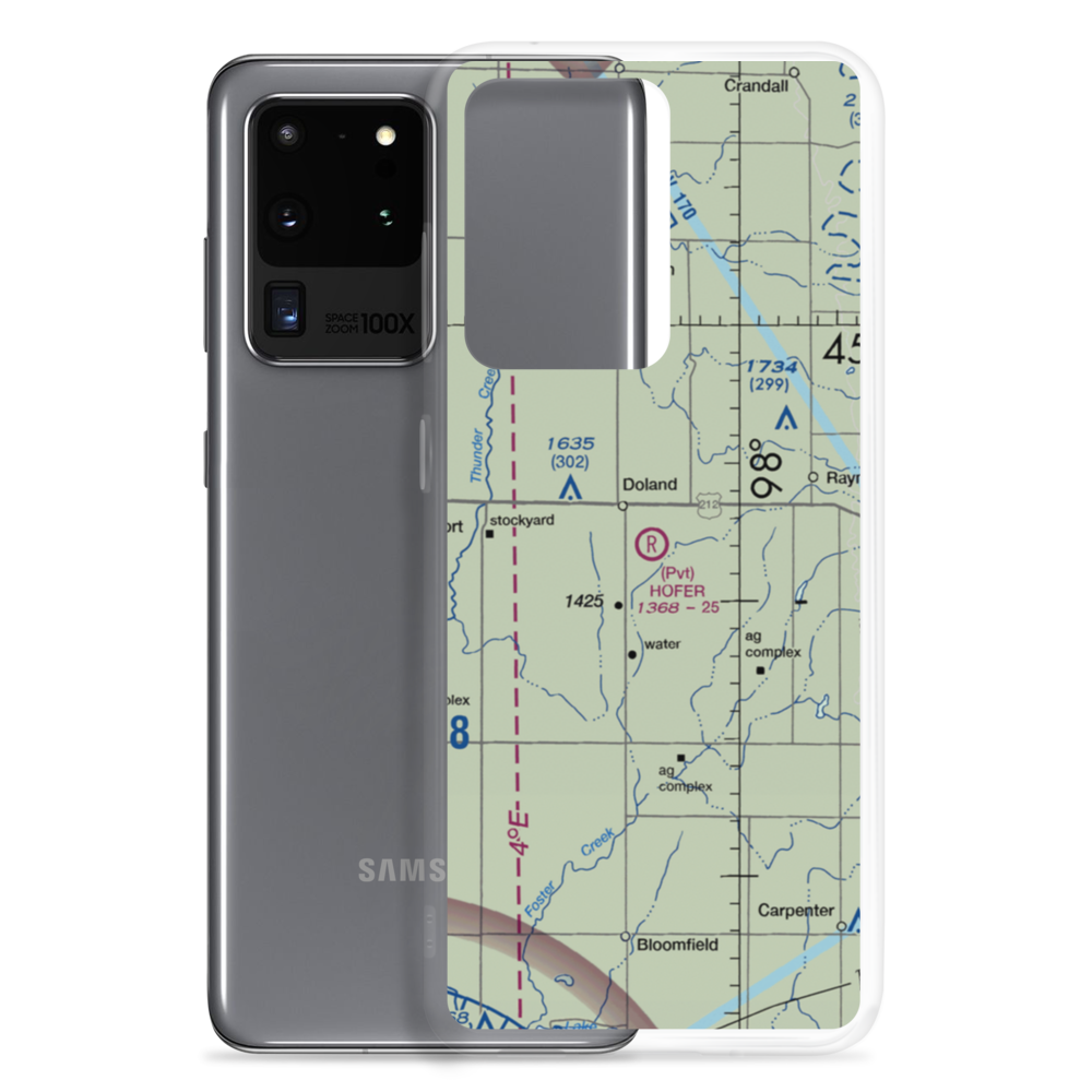 Hofer Private Airport (SD13) VFR Sectional Samsung Case Samsung Galaxy S20 Ultra model shown