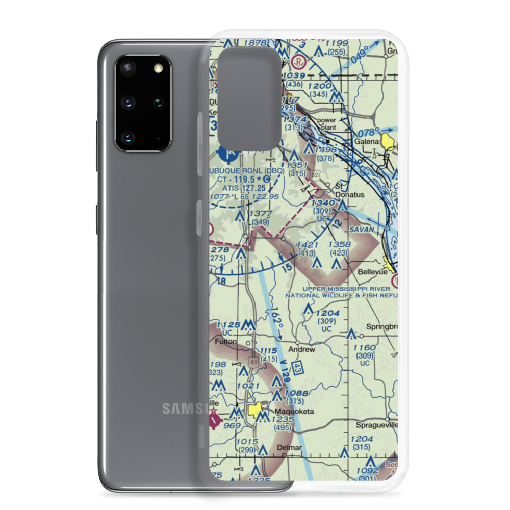 Hoff Airport (IA02) VFR Sectional Samsung Case Samsung Galaxy S20 Plus model shown