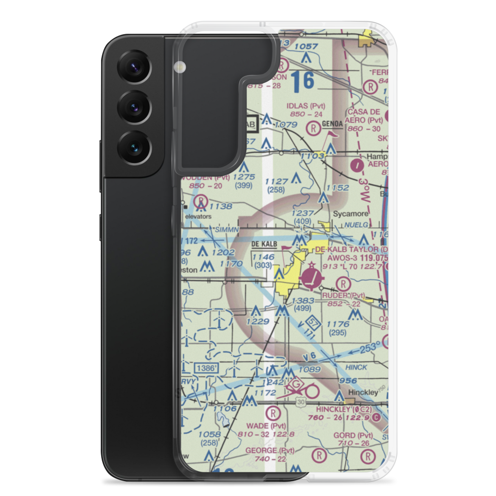 Hoffman Airport (IS63) VFR Sectional Samsung Case Samsung Galaxy S22 Plus model shown