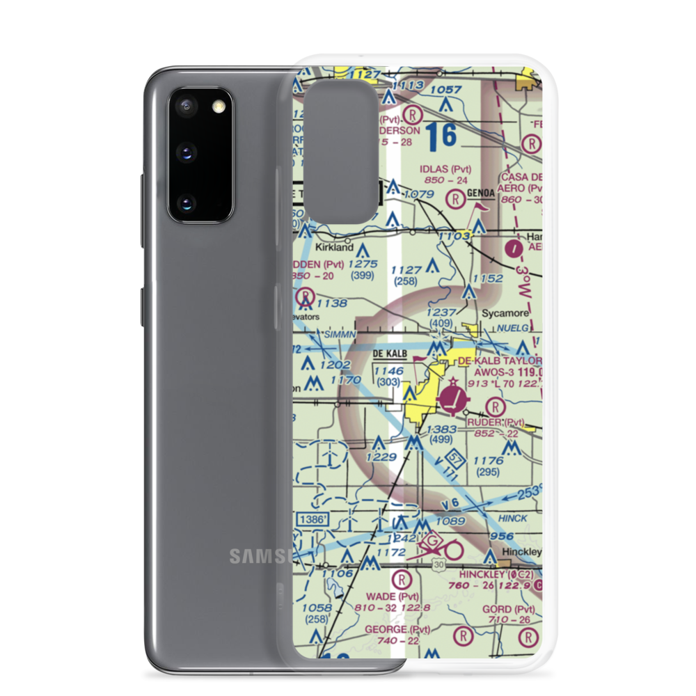 Hoffman Airport (IS63) VFR Sectional Samsung Case Samsung Galaxy S20 model shown