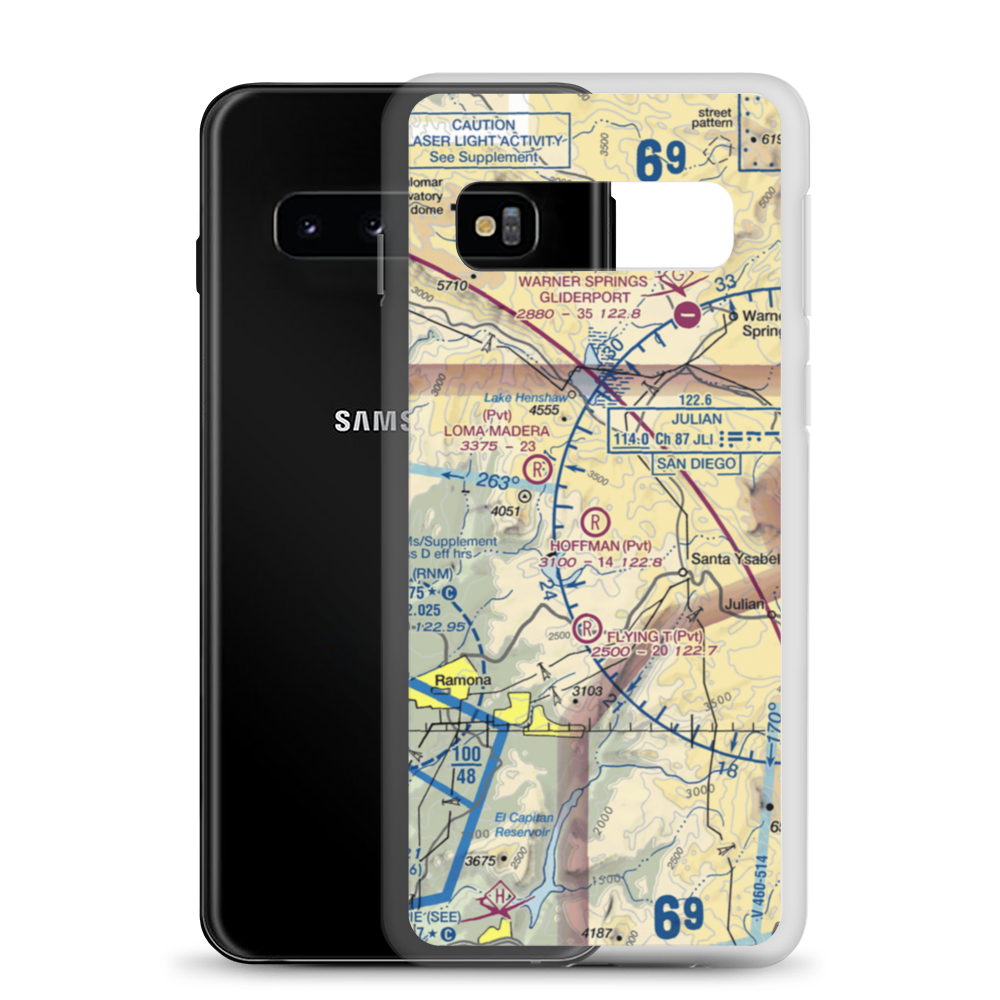 Hoffman Private Airport (0CA5) VFR Sectional Samsung Case Samsung Galaxy S10 model shown