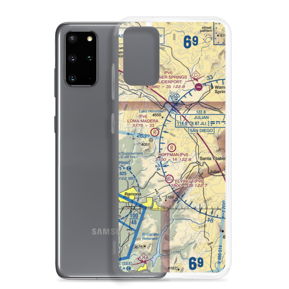 Hoffman Private Airport (0CA5) VFR Sectional Samsung Case Samsung Galaxy S20 Plus model shown