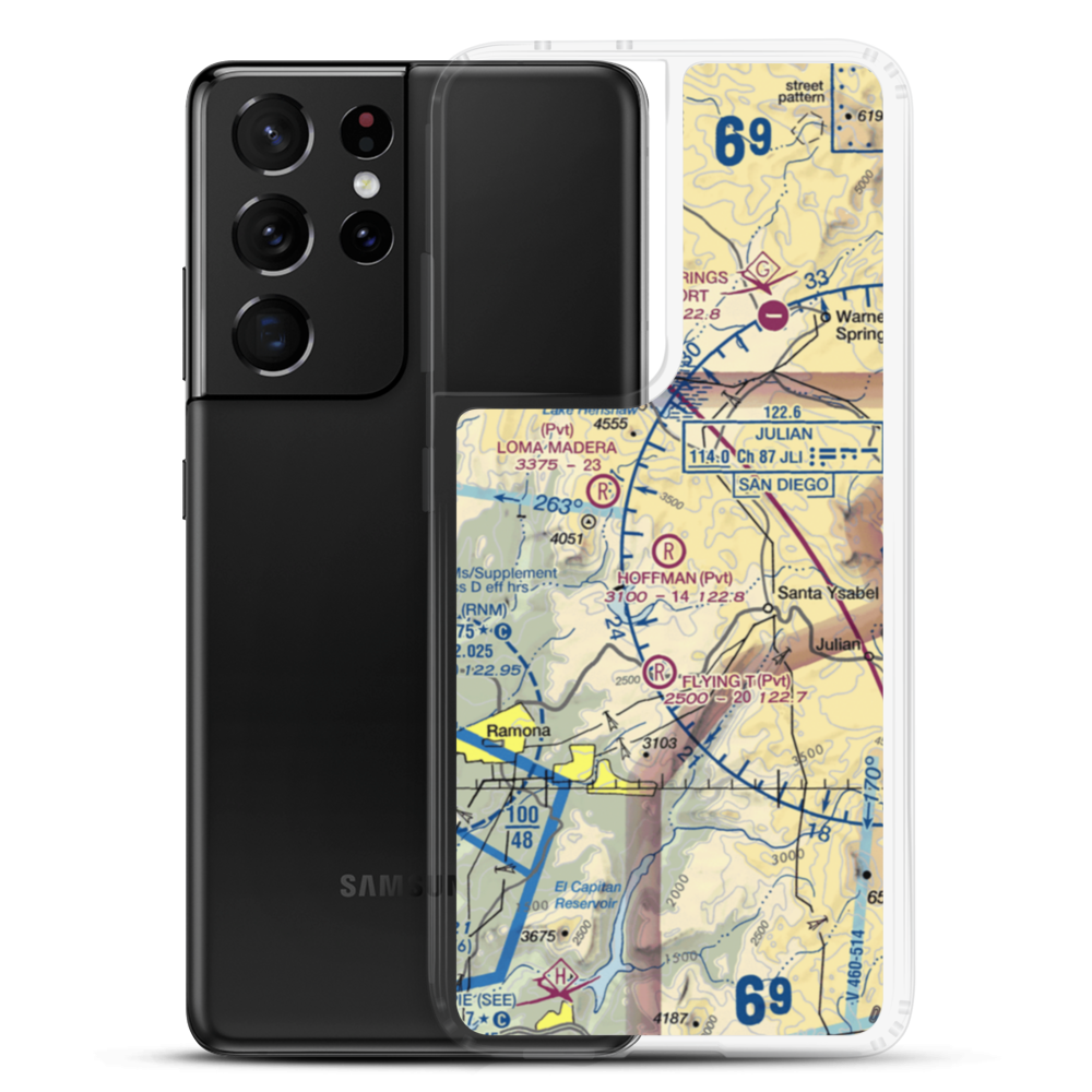 Hoffman Private Airport (0CA5) VFR Sectional Samsung Case Samsung Galaxy S21 Ultra model shown