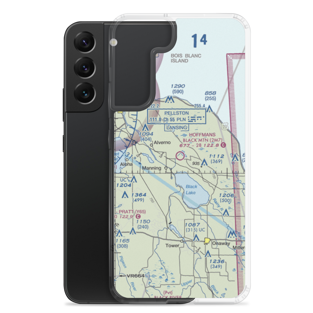 Hoffman's Black Mountain Aerodrome (2M7) VFR Sectional Samsung Case Samsung Galaxy S22 Plus model shown