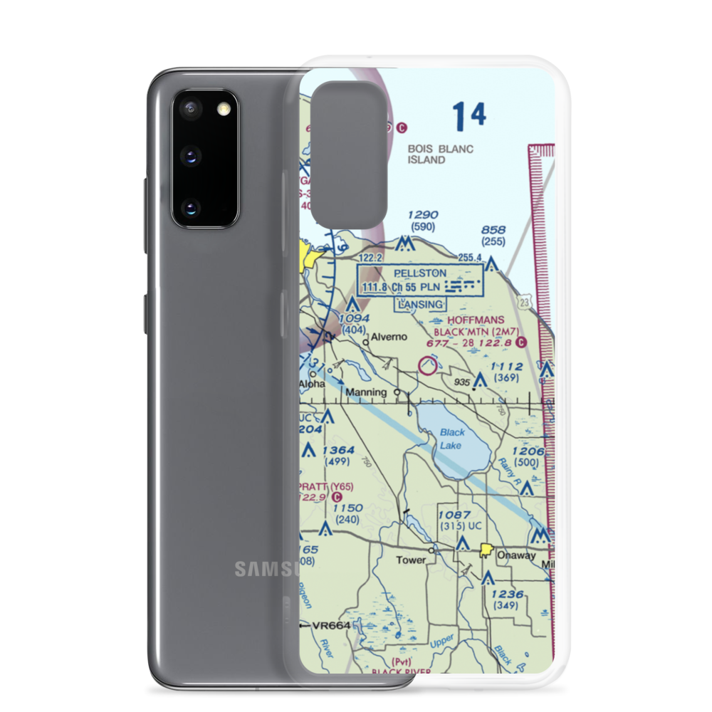Hoffman's Black Mountain Aerodrome (2M7) VFR Sectional Samsung Case Samsung Galaxy S20 model shown