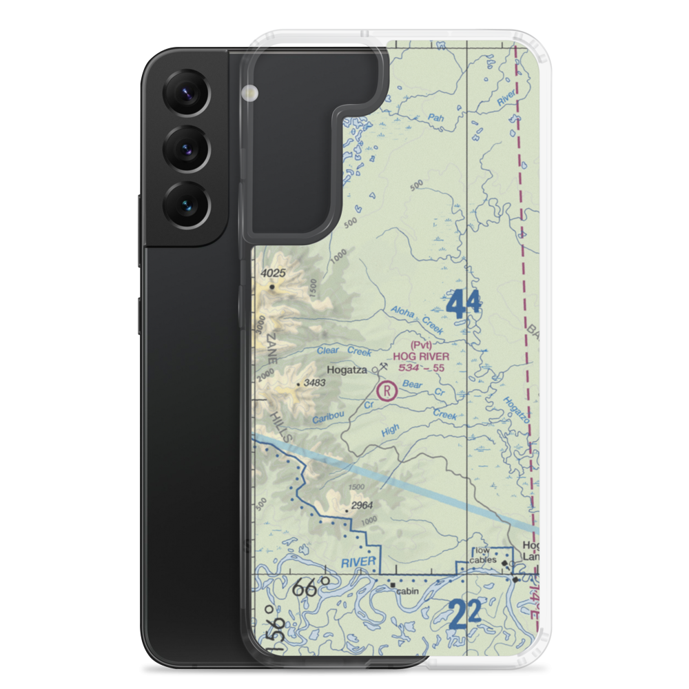Hog River Airport (2AK6) VFR Sectional Samsung Case Samsung Galaxy S22 Plus model shown