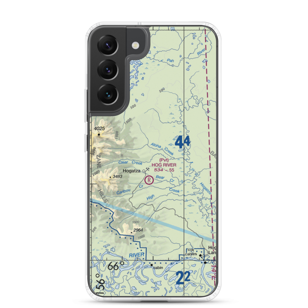 Hog River Airport (HGZ) VFR Sectional Samsung Case Samsung Galaxy S22 Plus model shown