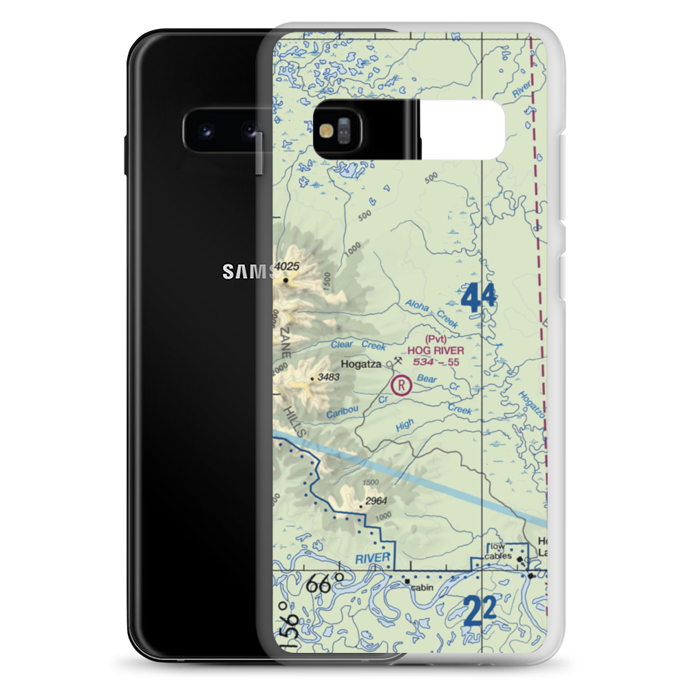 Hog River Airport (HGZ) VFR Sectional Samsung Case Samsung Galaxy S10+ model shown
