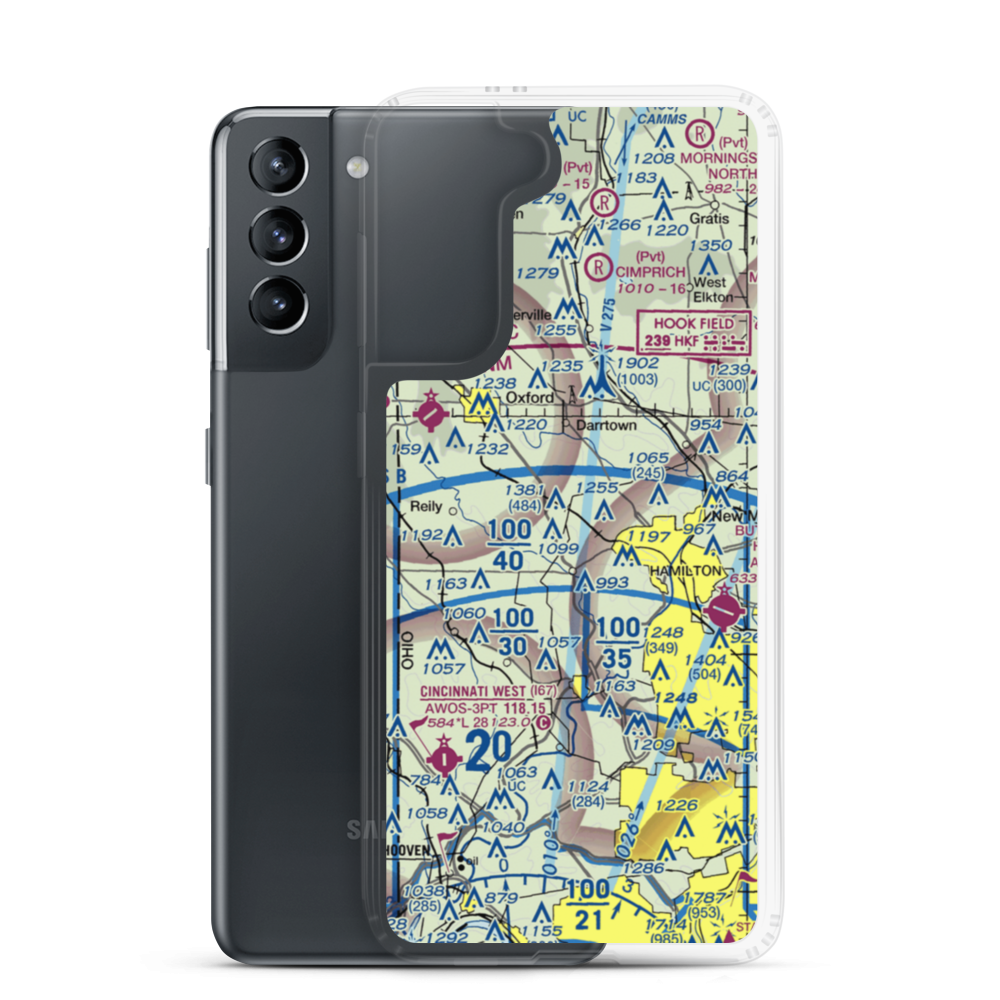 Hogan Airport (OA05) VFR Sectional Samsung Case Samsung Galaxy S21 model shown