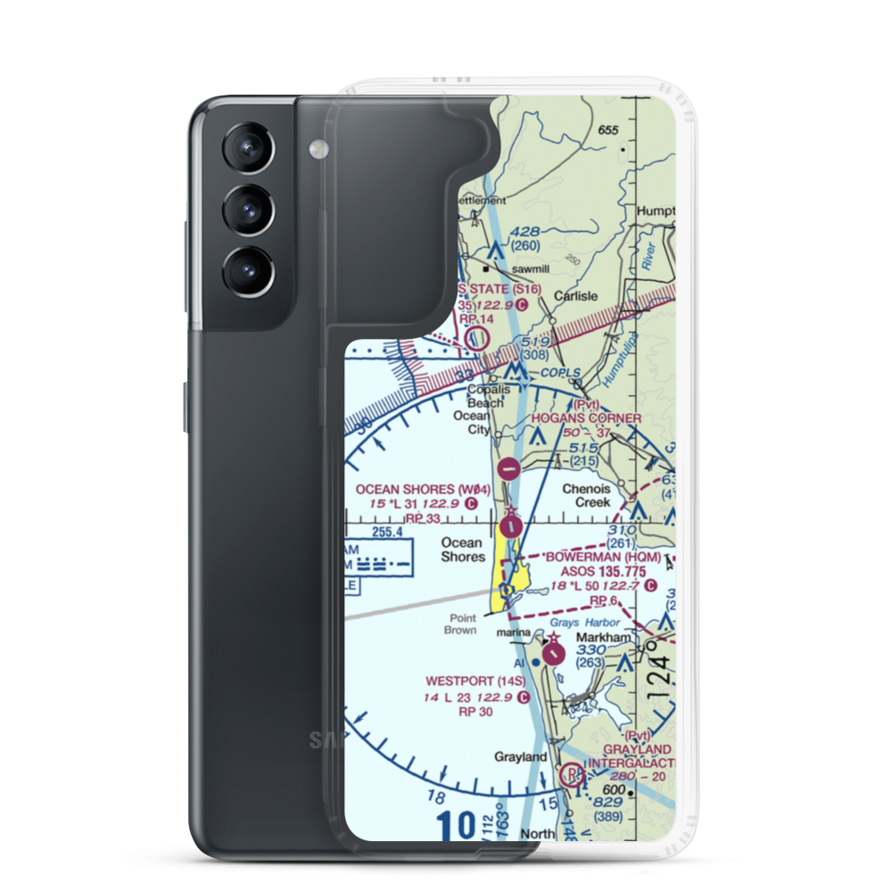 Hogan's Corner Airport (5WA8) VFR Sectional Samsung Case Samsung Galaxy S21 model shown