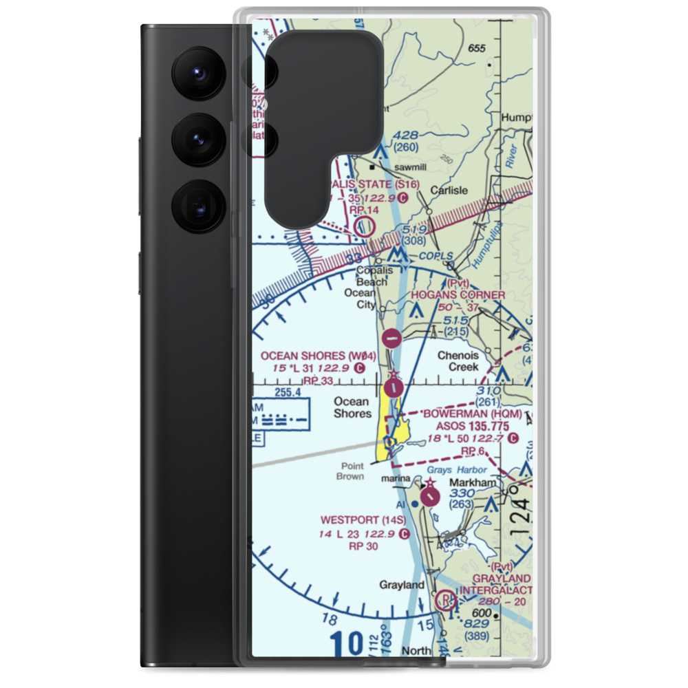 Hogan's Corner Airport (5WA8) VFR Sectional Samsung Case Samsung Galaxy S22 Ultra model shown