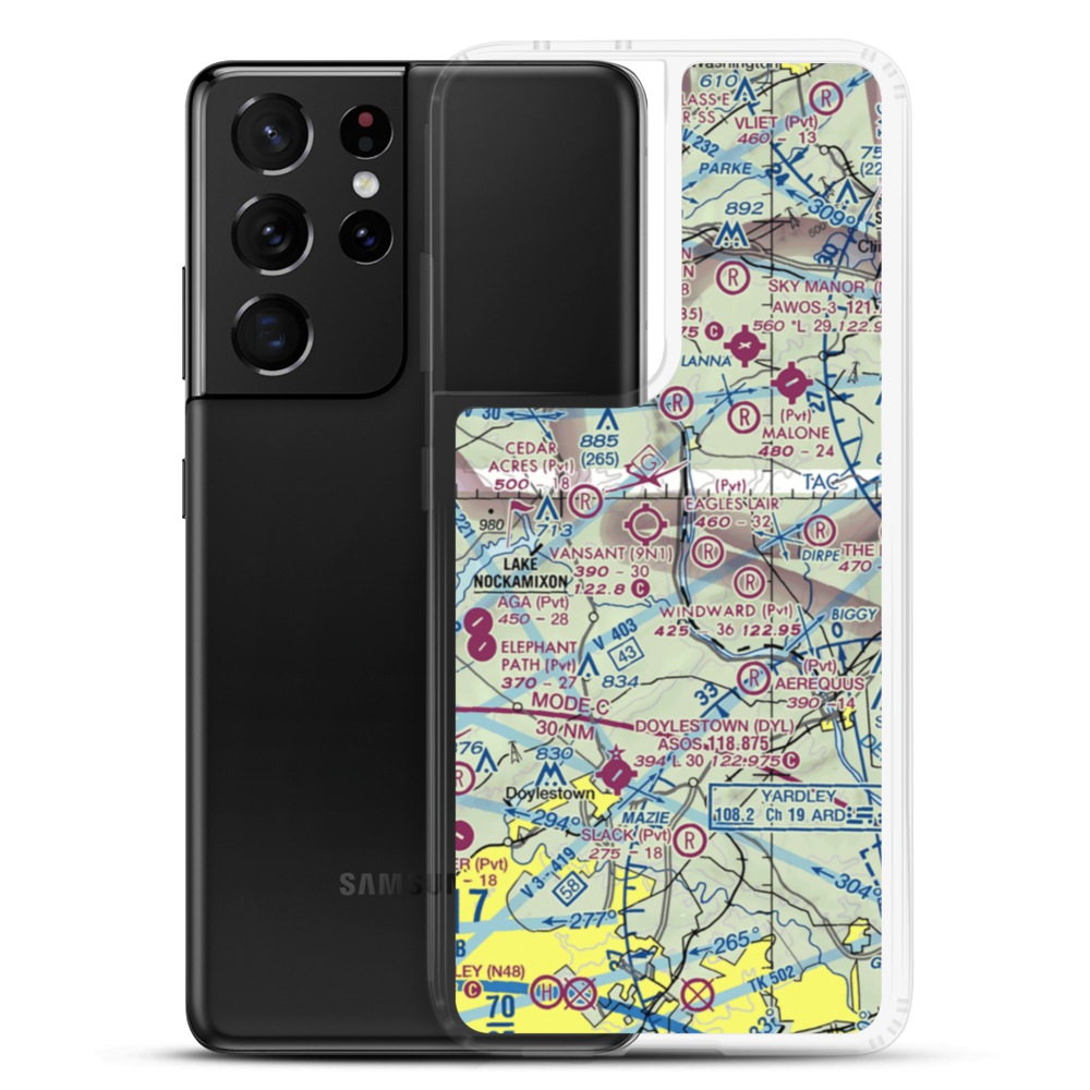 Hoge Farm Airport (56PA) VFR Sectional Samsung Case Samsung Galaxy S21 Ultra model shown