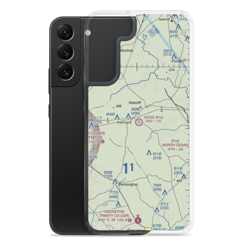 Hogg Field (TS99) VFR Sectional Samsung Case Samsung Galaxy S22 Plus model shown