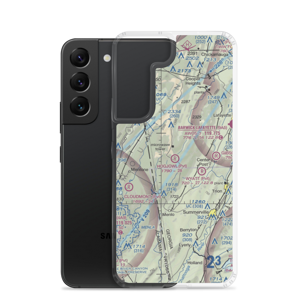 Hogjowl Airport (GE11) VFR Sectional Samsung Case Samsung Galaxy S22 model shown