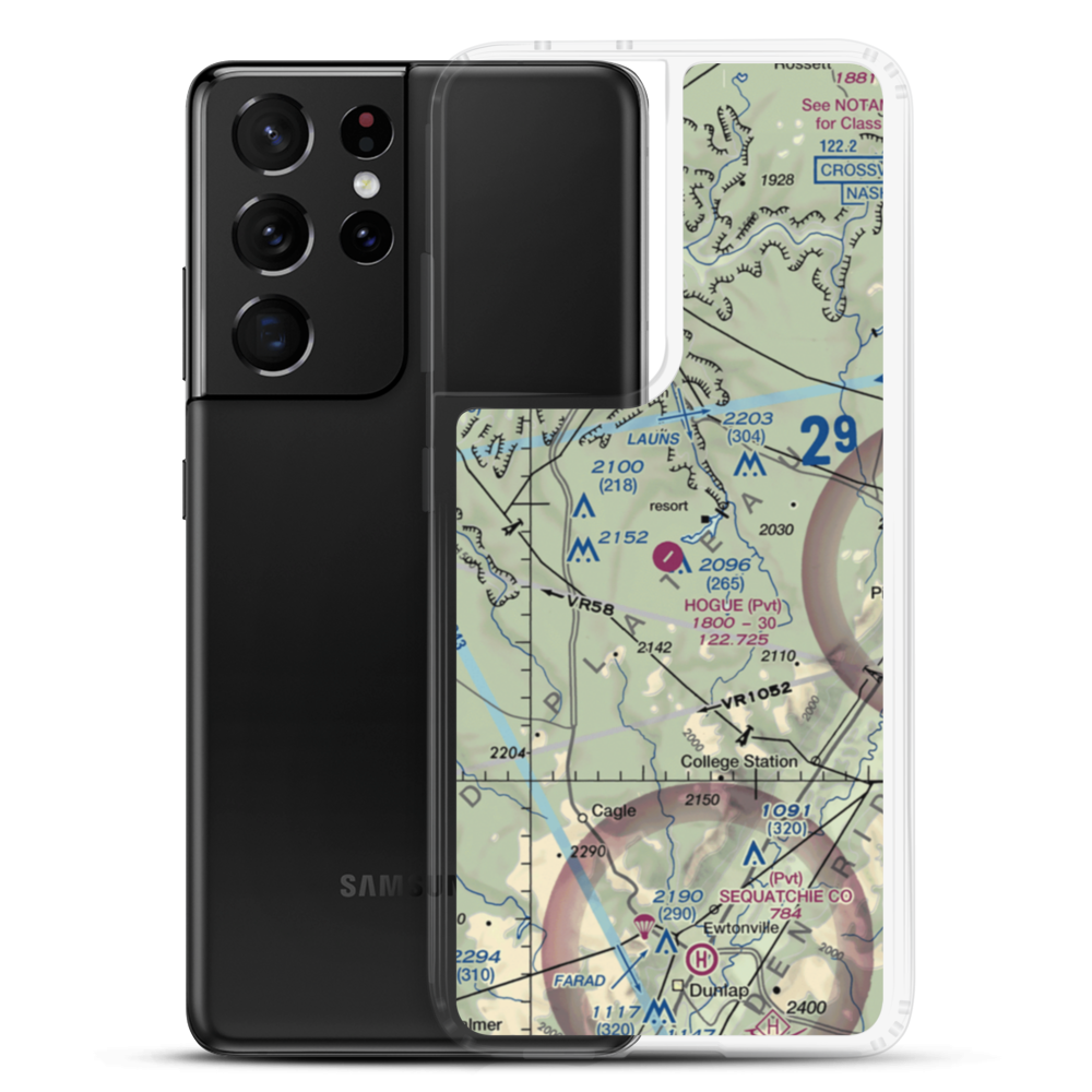 Hogue Airport (TN85) VFR Sectional Samsung Case Samsung Galaxy S21 Ultra model shown